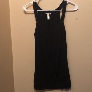 Solid black sleeveless top
